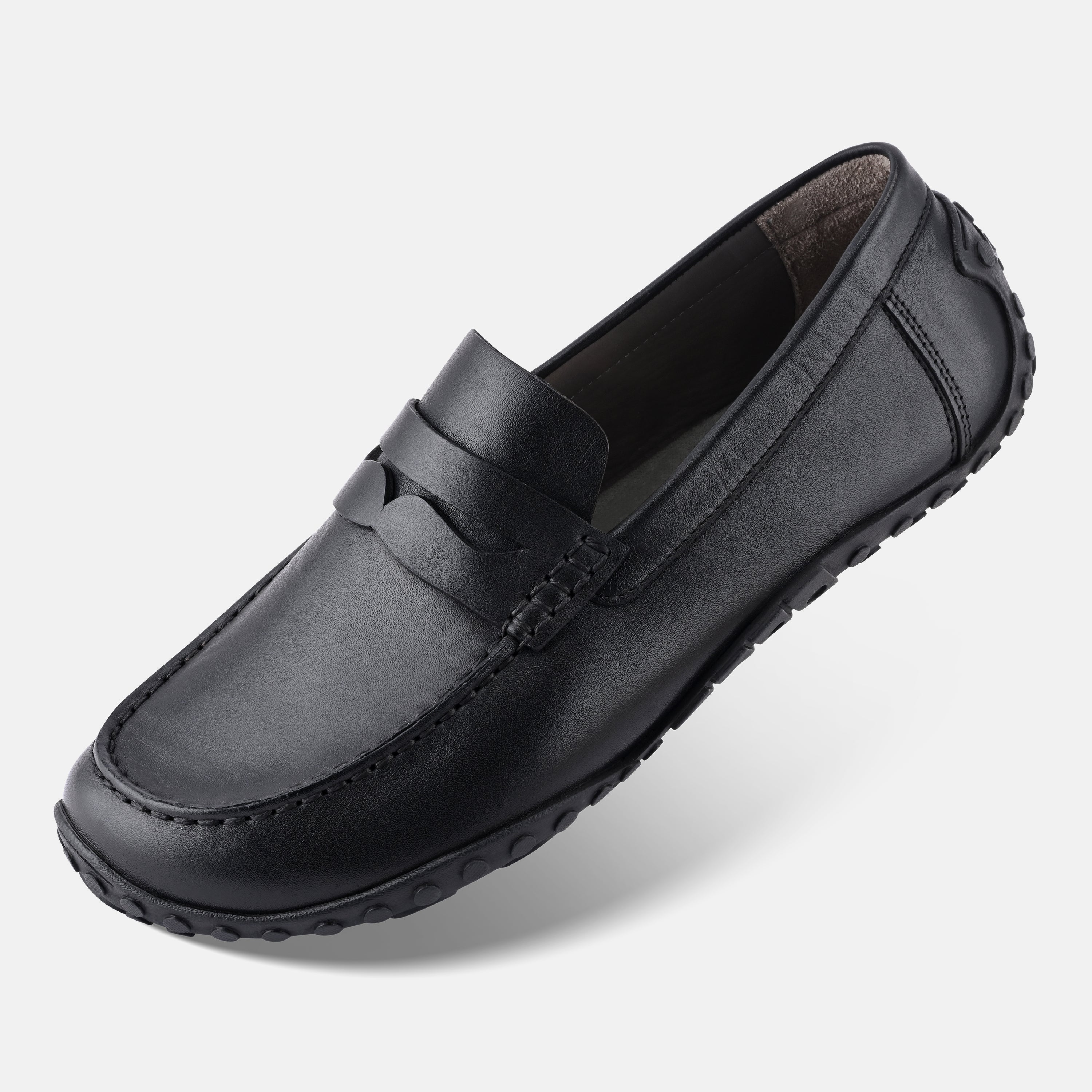 Men's Black barefoot loafers Baer