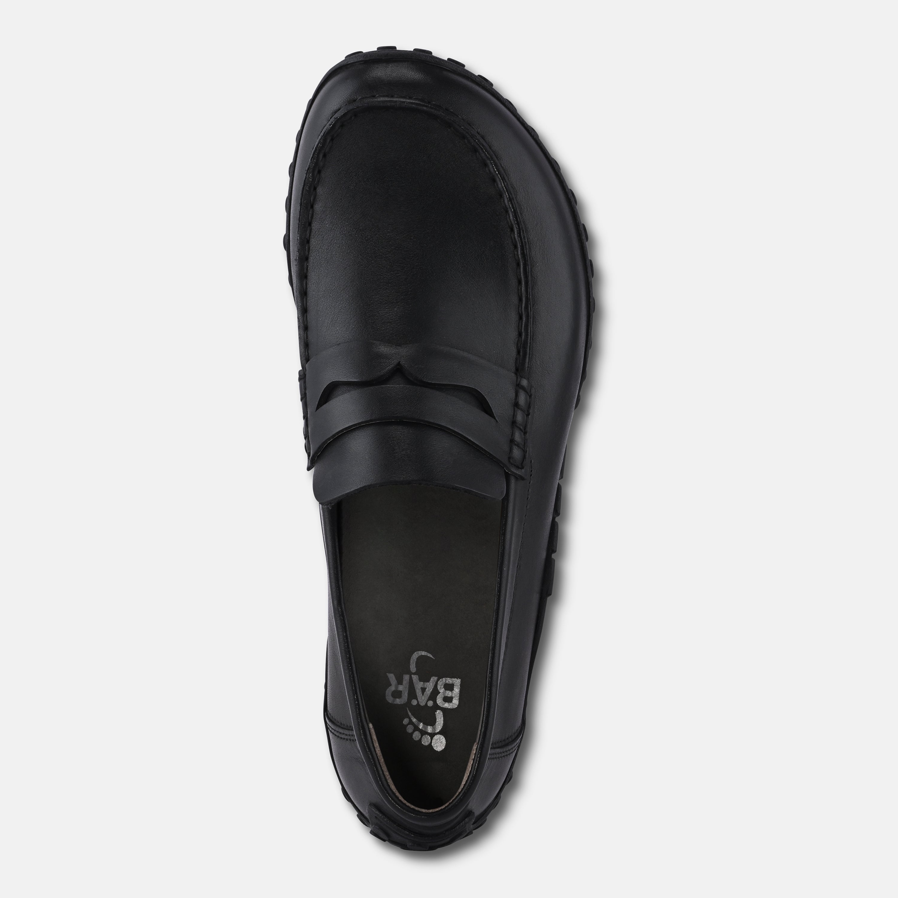 Men's Black leather loafers Baer