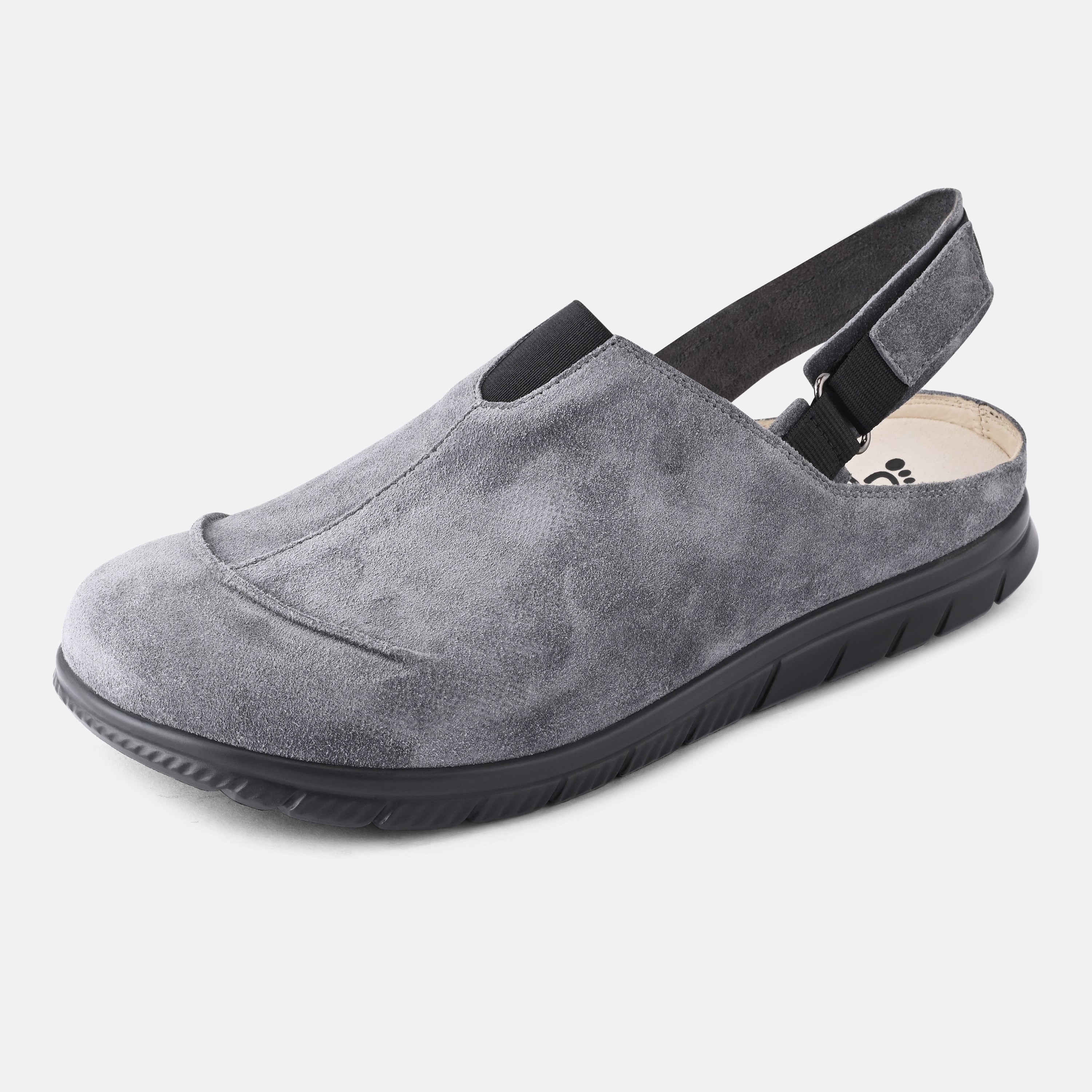 Men's Gray Soft suede travel footwear Baer