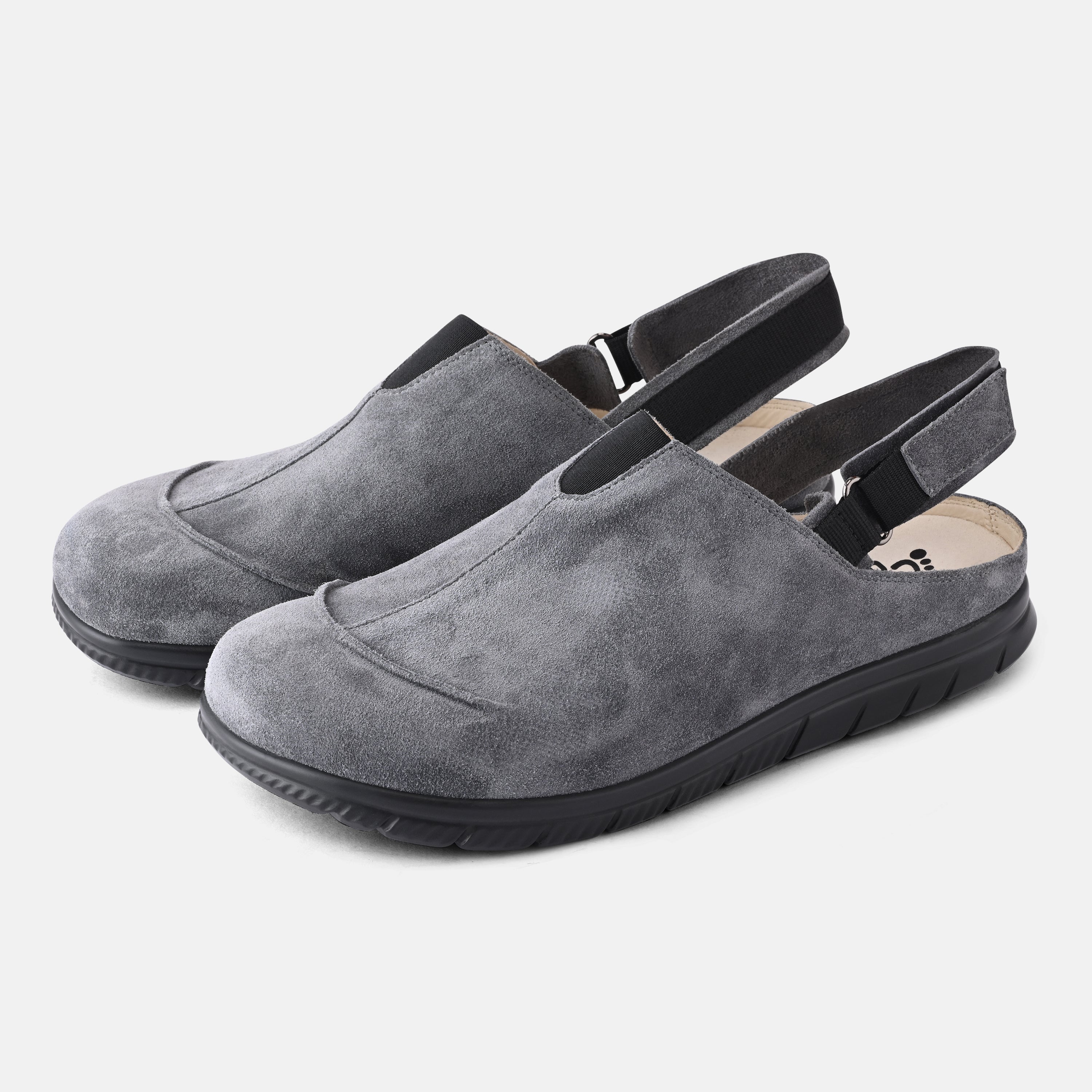 Men's Gray flexible sole slip ons Baer