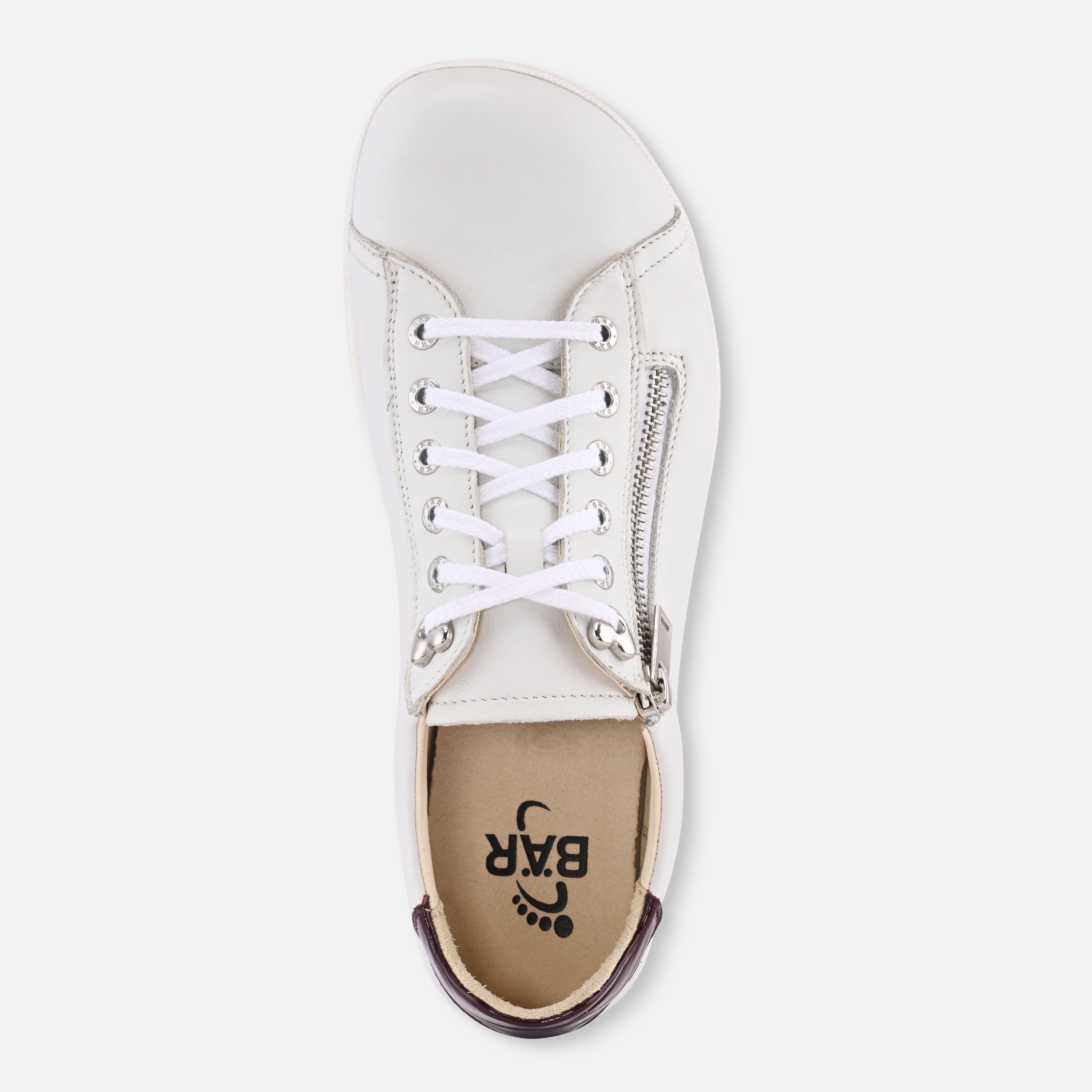 Women's Side Easyzip casual White Baer Shoes