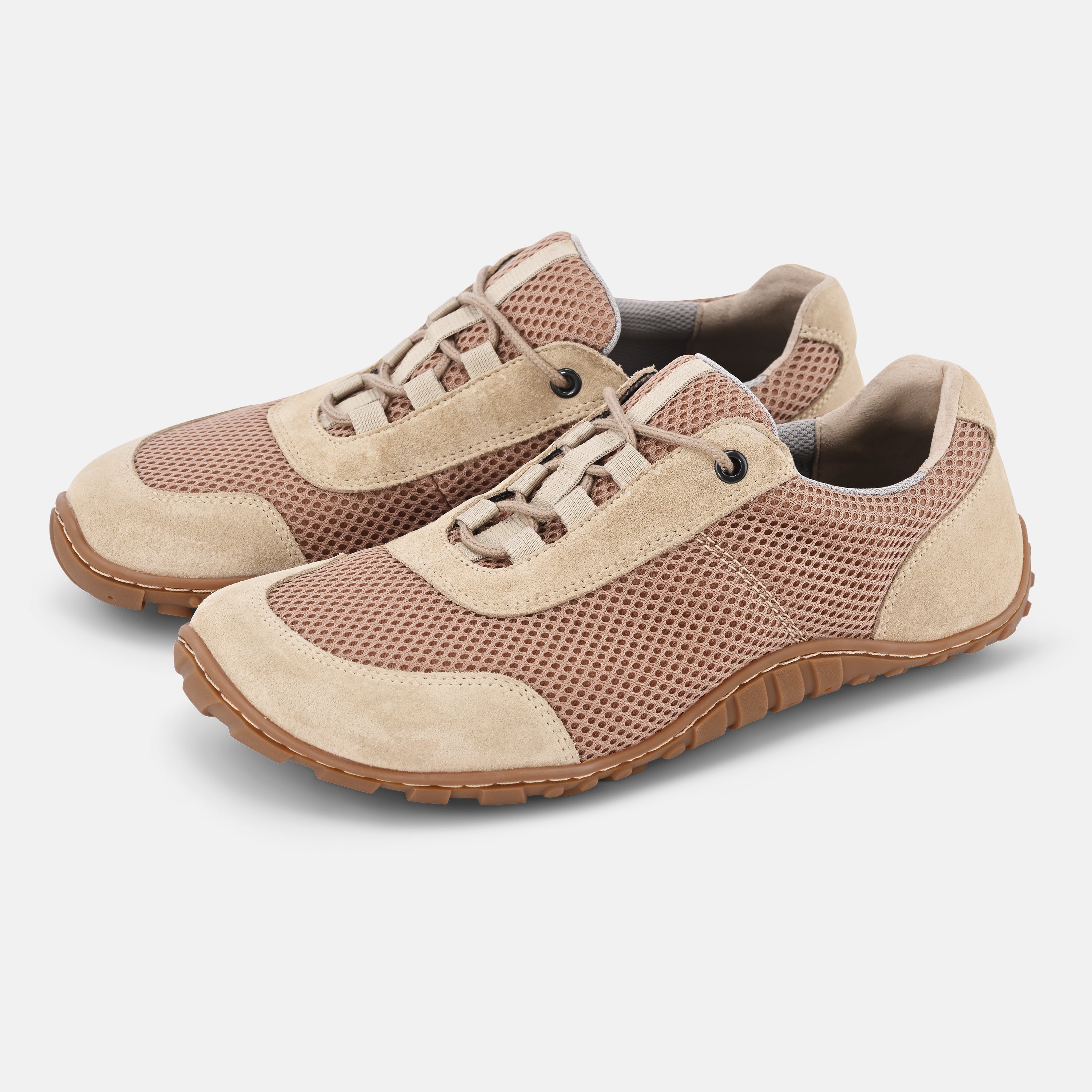 Women's Beige comfortable jogging shoes Baer