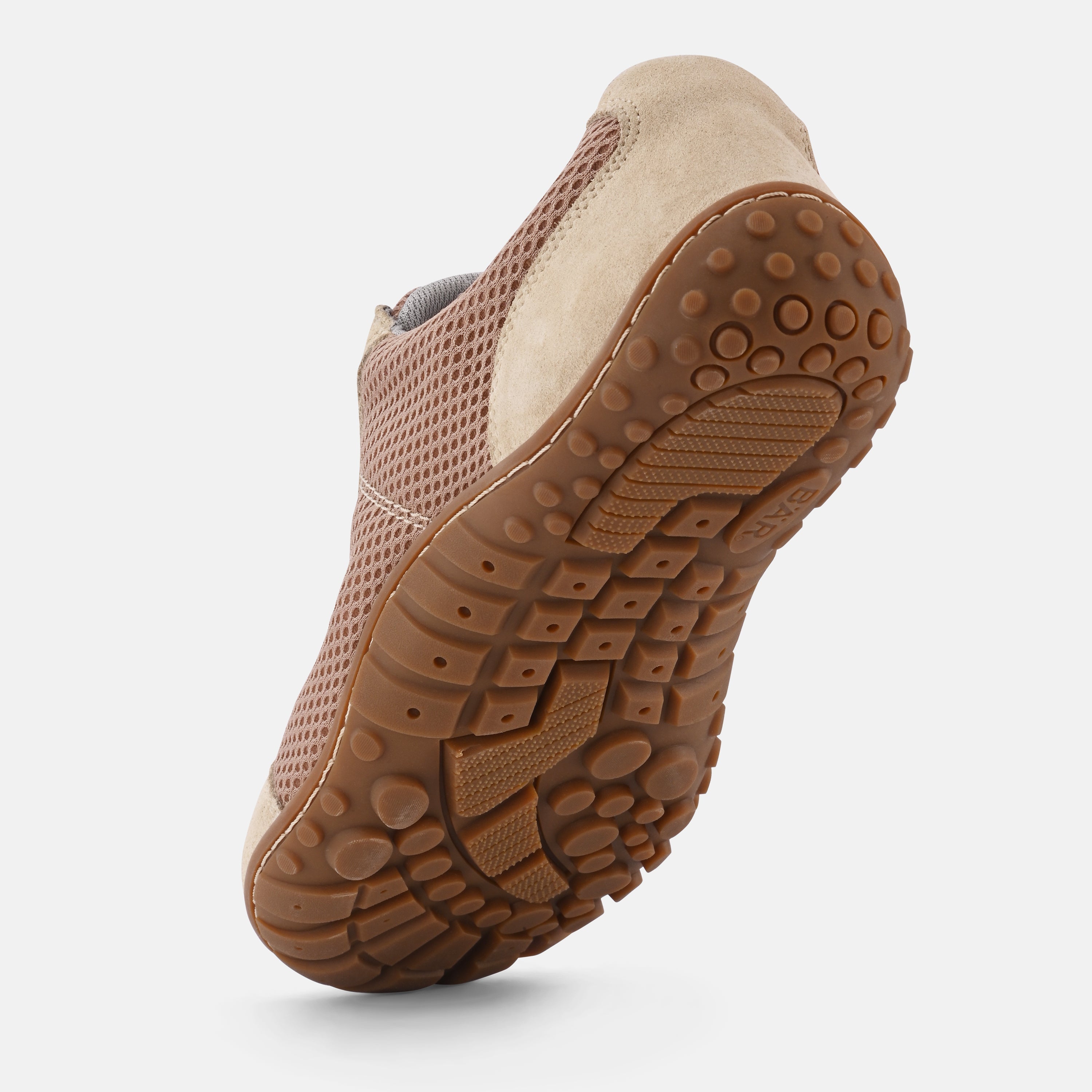 Women's Beige flexible sole walking shoes Baer