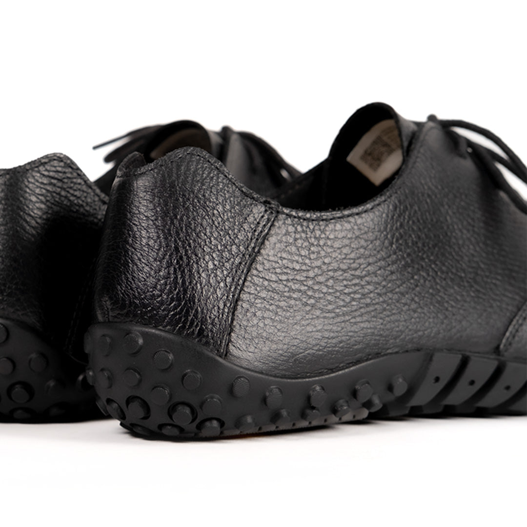 men’s black leather lace up shoes BaerIndia