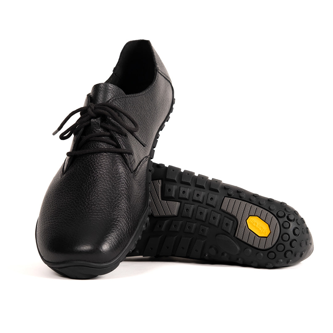 BaerIndia black leather formal shoes for men