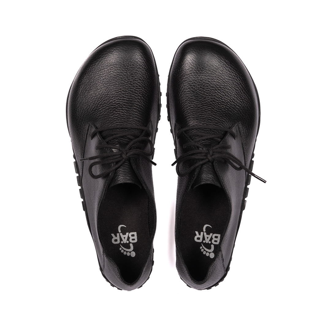 flexible sole black business shoes for men