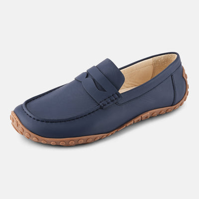 Men's Blue moc toe loafers Baer