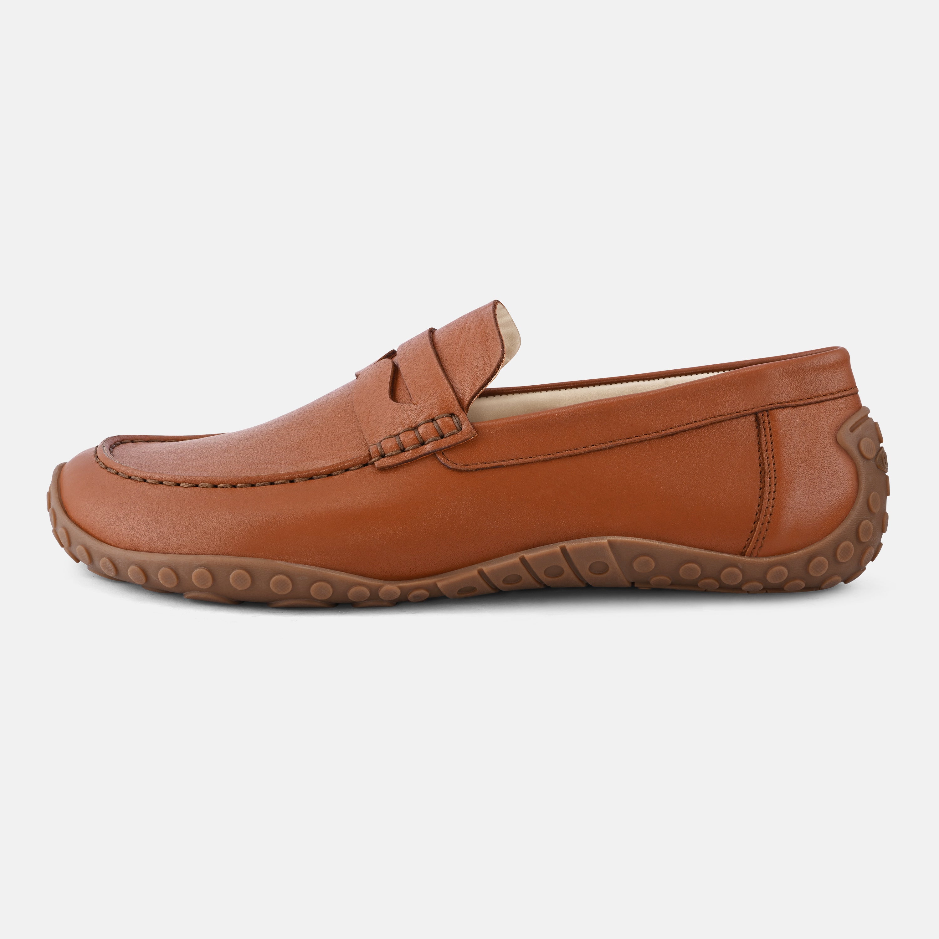 Men's Tan Ergonomic leather loafers Baer