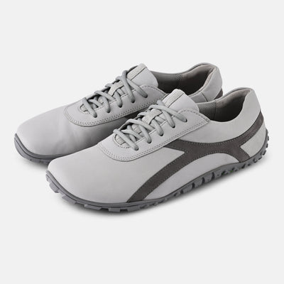 Men's Grey Minimal lace up sneakers Baer