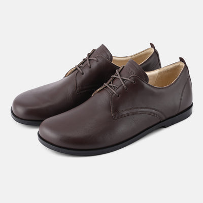 Men's Brown zero heel office shoes Baer