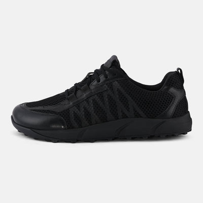 Men's Black Zero heel walking Shoes Baer