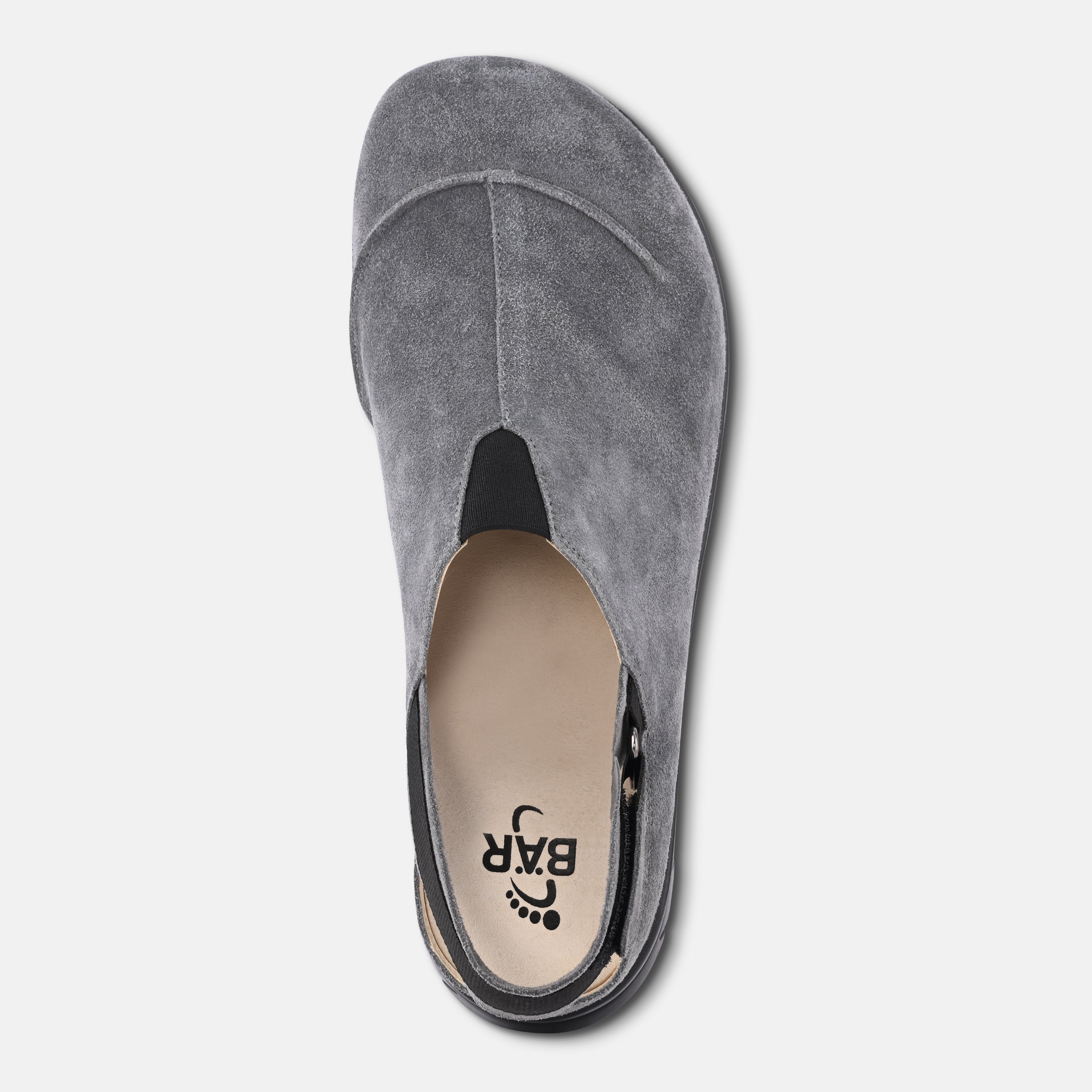 Men's Gray suede slip ons Baer