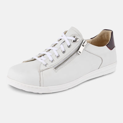 Women's Easyzip White Flexible Sole Baer Shoes