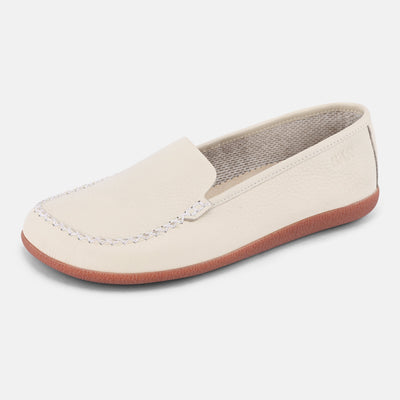 Women's White smart casual loafer Baer