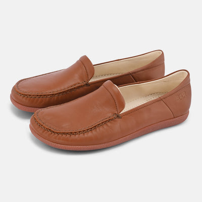Women's Brown leather party shoes Baer