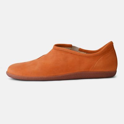 Women's Orange zero heel casual office shoes Baer