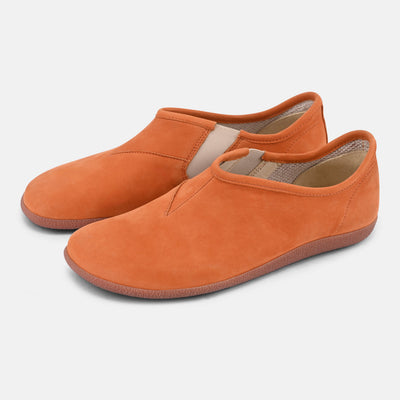 Women's Orange wide toe box smart casual shoes Baer