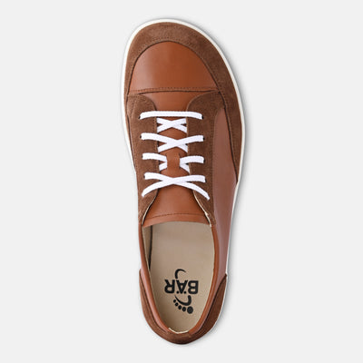 Tan Women Ground Feel Leather Sneakers Baer
