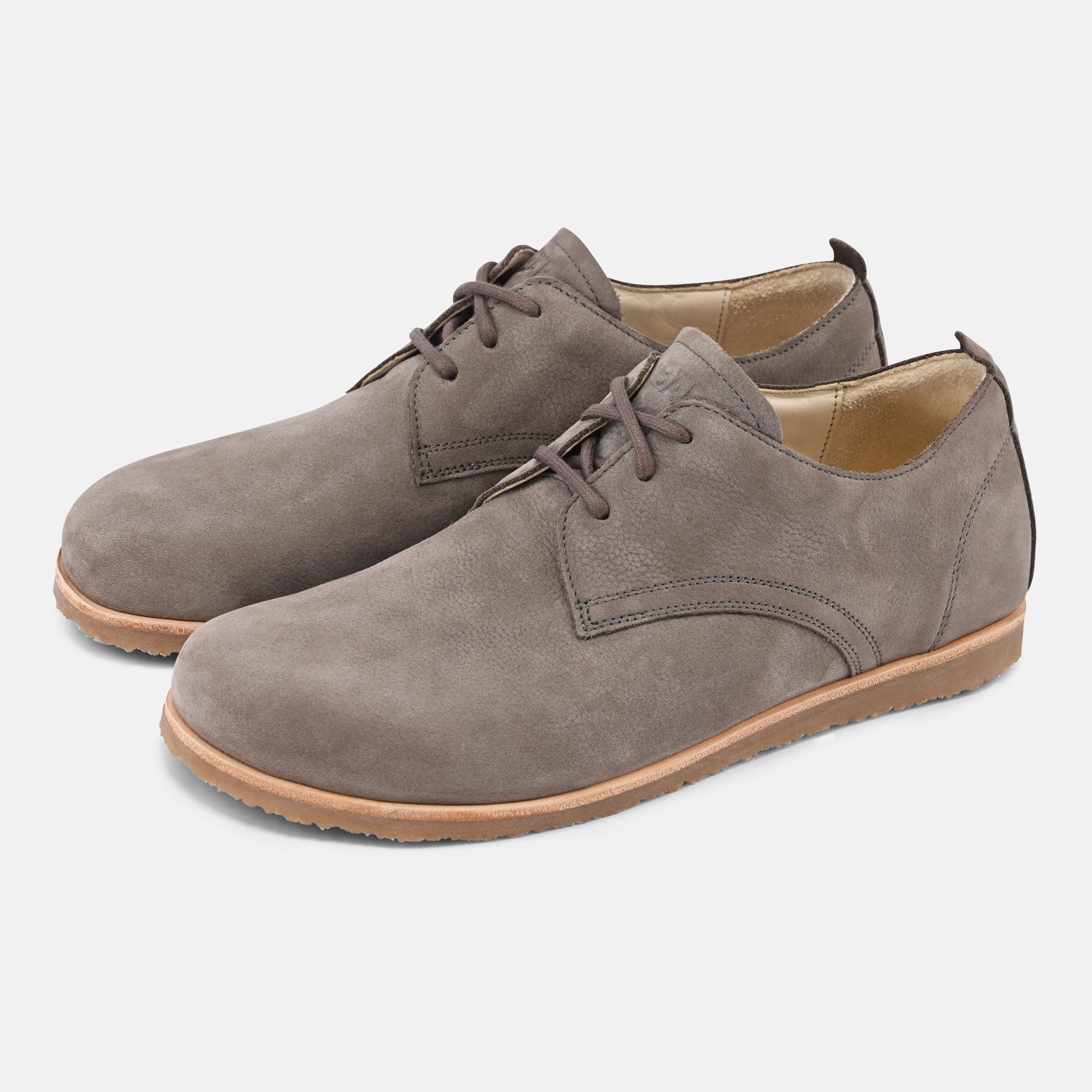 Dusty Brown Women Minimal Lace Up Shoes Baer