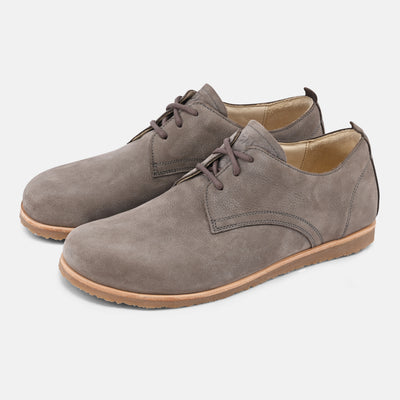 Dusty Brown Women Minimal Lace Up Shoes Baer
