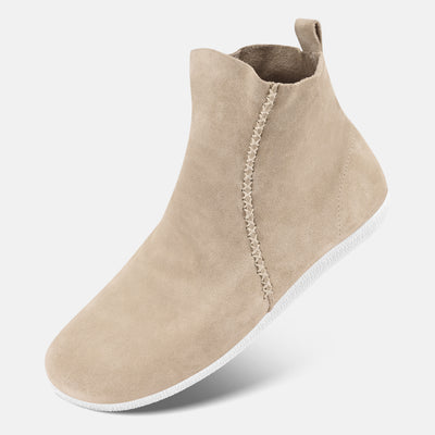 Beige Women Wide Toe Box Casual Boots Baer