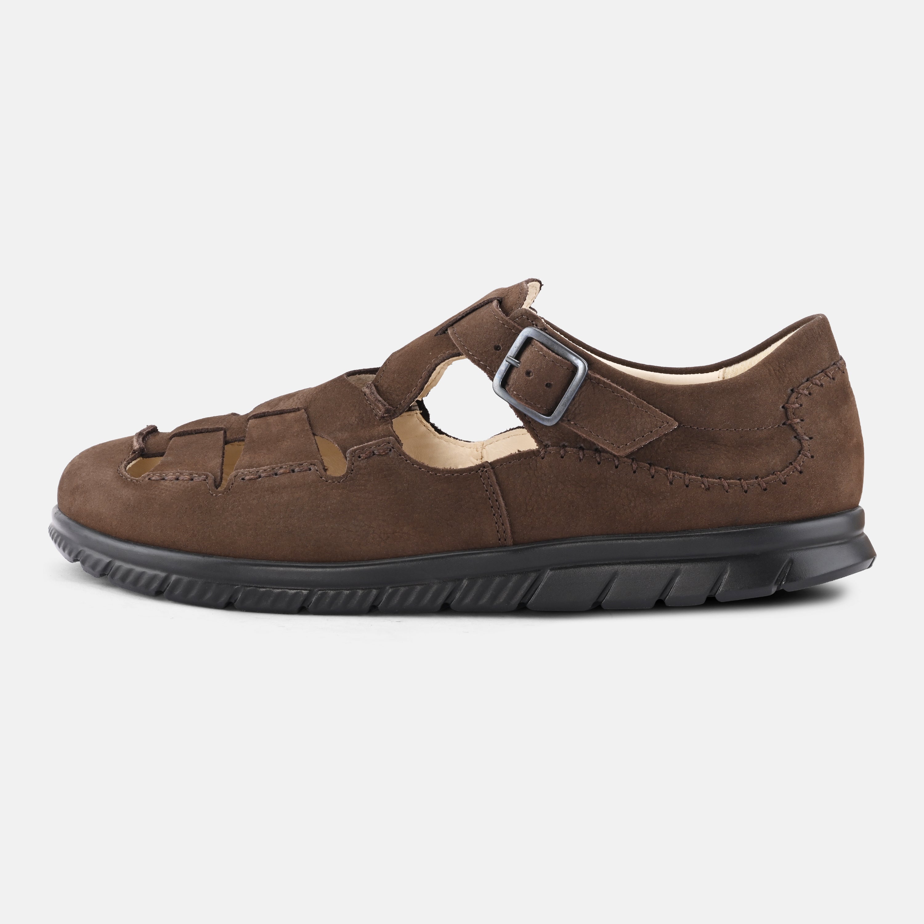 Men's Brown Barefoot Casual Leather Sandals Baer
