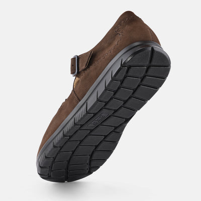 Men's Brown slip on zero heel sandals Baer