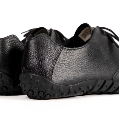 men’s black leather lace up shoes BaerIndia
