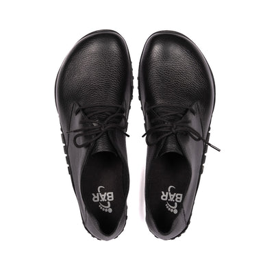 flexible sole black business shoes for men