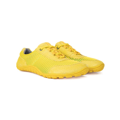 Comfy Barfuß Yellow wide toe box sneakers Baer