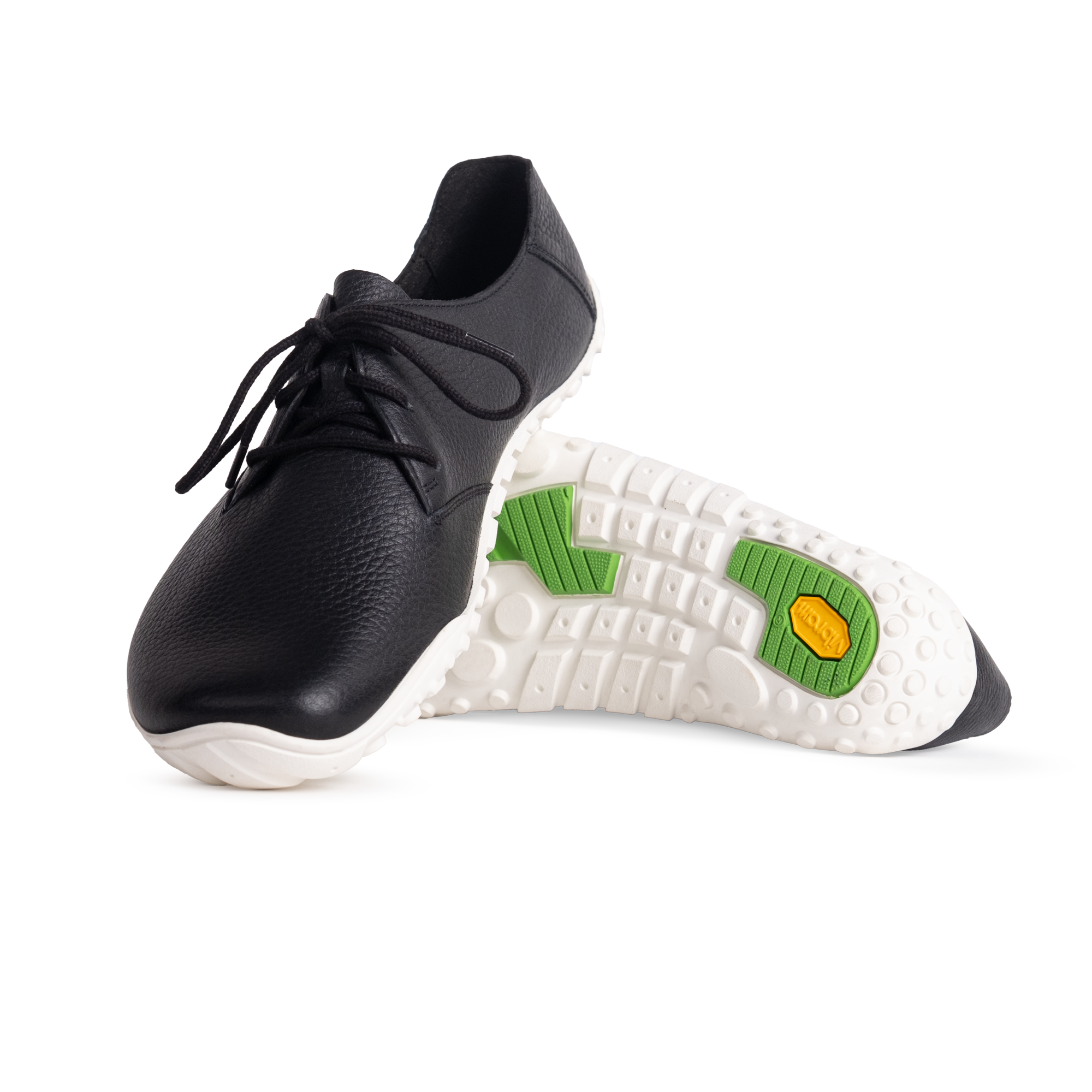 URBN Leder Exekutive - Black & White (Vibram Sole) Baer India