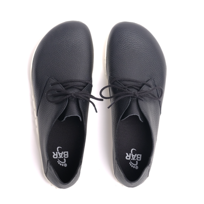 URBN Leder Exekutive - Black & White (Vibram Sole) Baer India