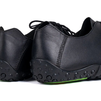black smart casual leather shoes BaerIndia