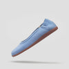 Womens blue wide toe box ballet Baer
