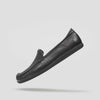 Mens black zero heel loafer Baer