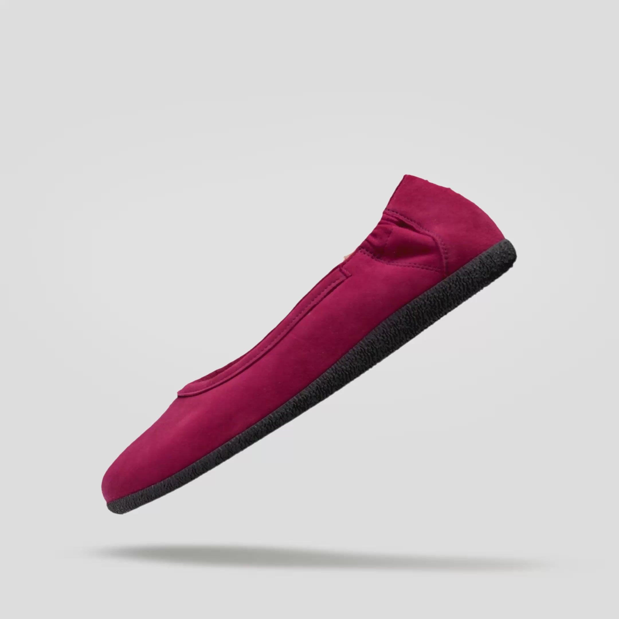 Load video: women Bordeaux zero heel office shoes Baer