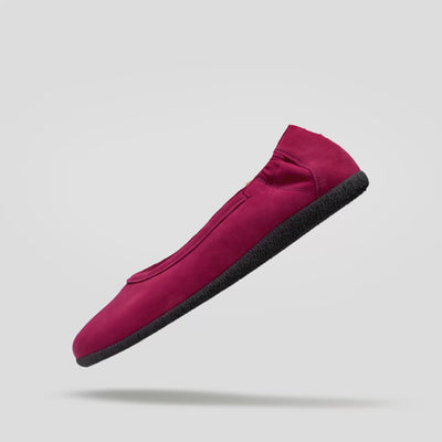women Bordeaux zero heel office shoes Baer